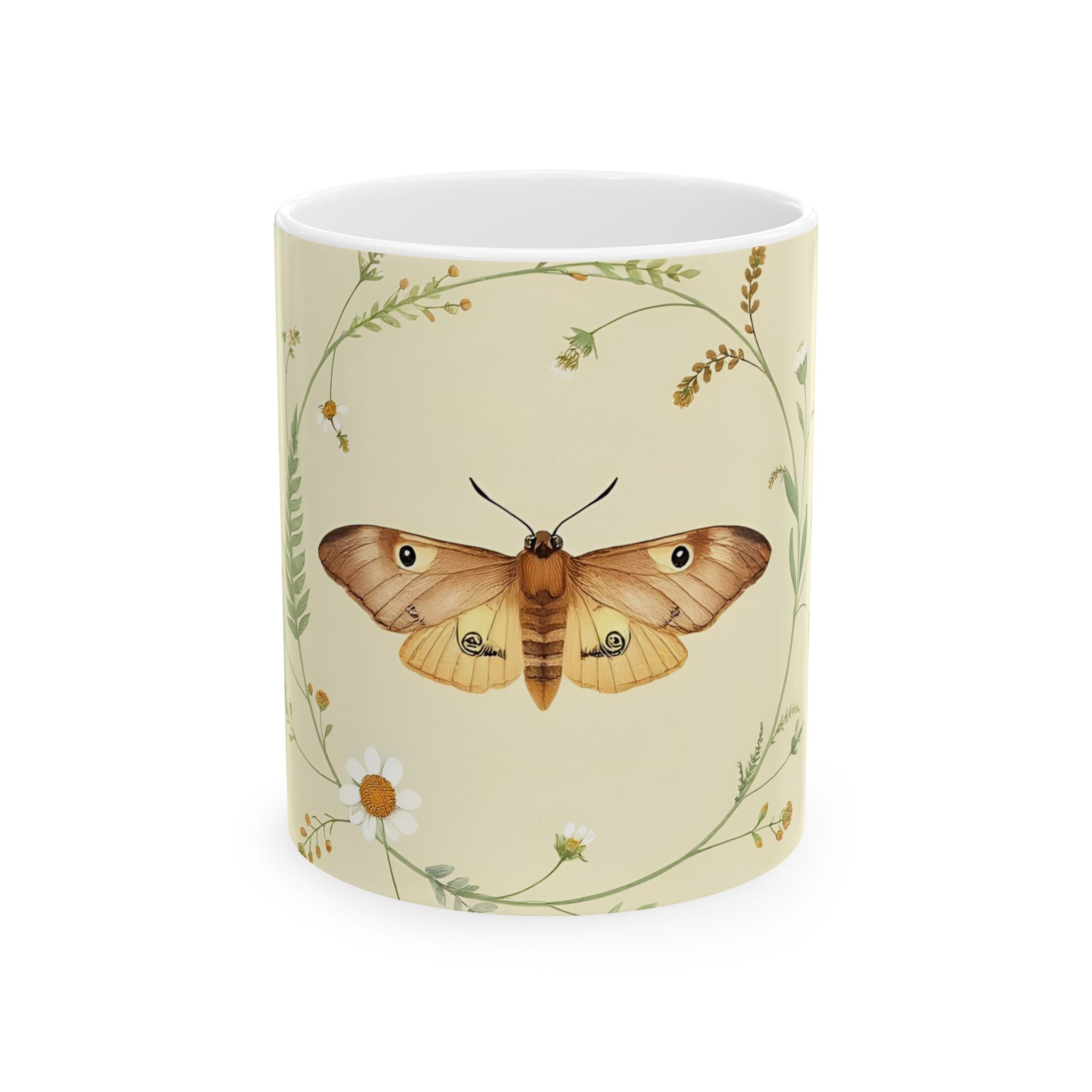 Slow Morning Botanical Mug — Cottagecore Kitchen Ceramic