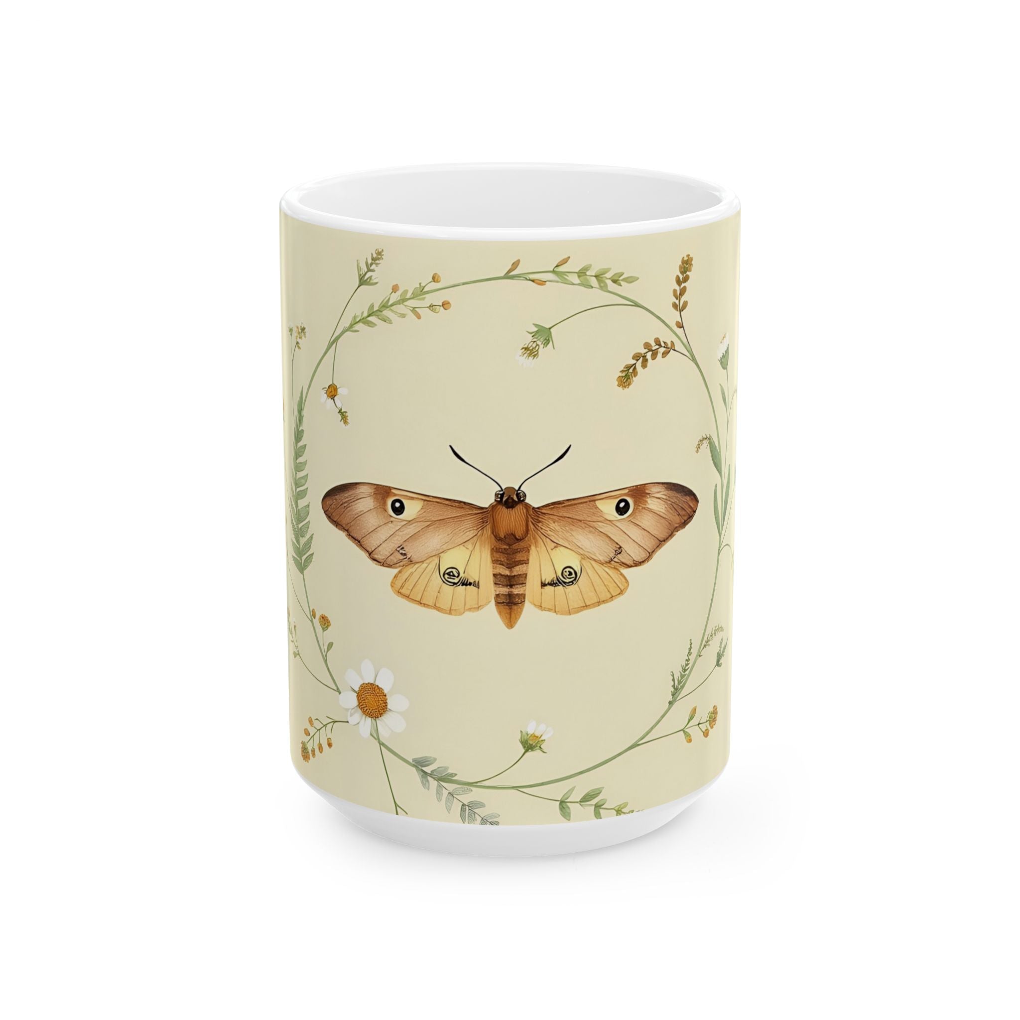 Slow Morning Botanical Mug — Cottagecore Kitchen Ceramic