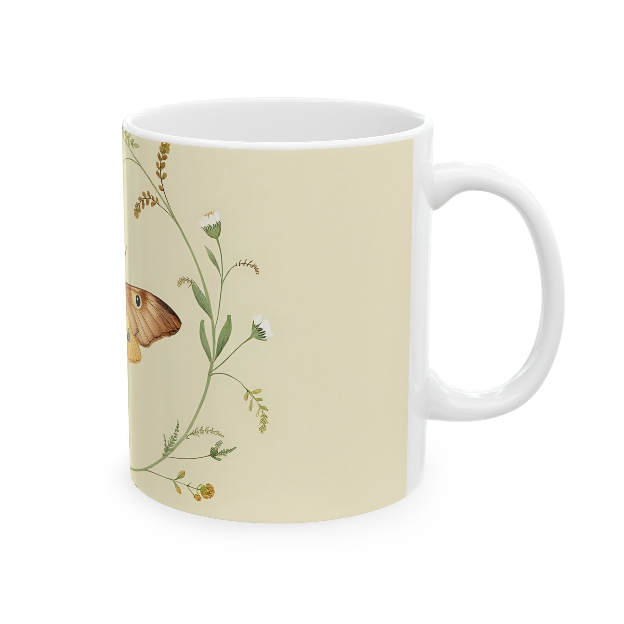 Slow Morning Botanical Mug — Cottagecore Kitchen Ceramic